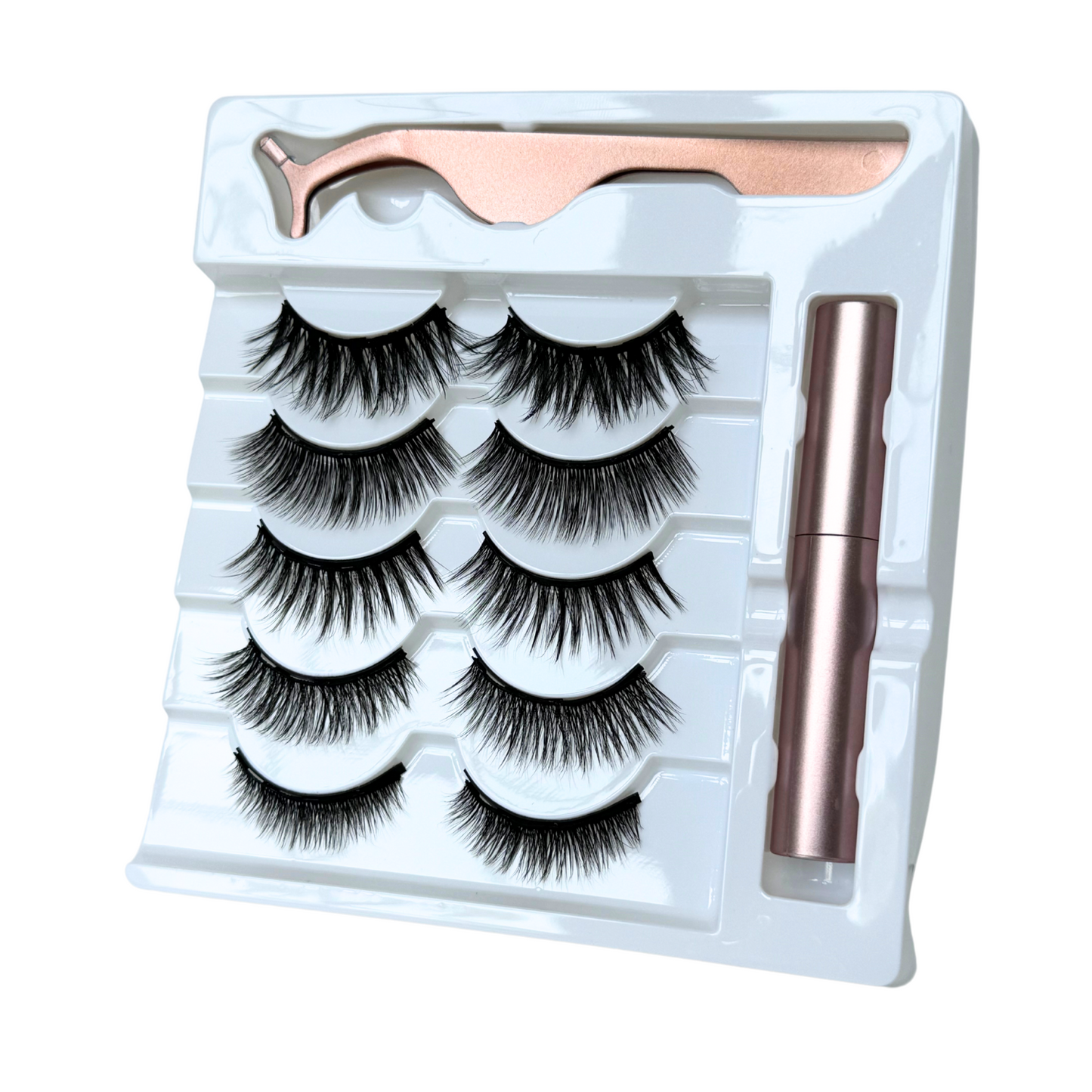 Magnetic Eyelashes with Eyeliner - 5 pairs