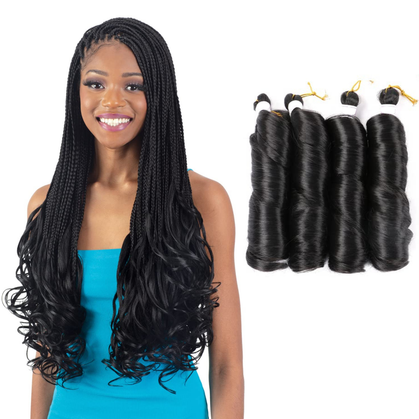 French Curl Braiding Hair Extensions 24" by Belle Afrique