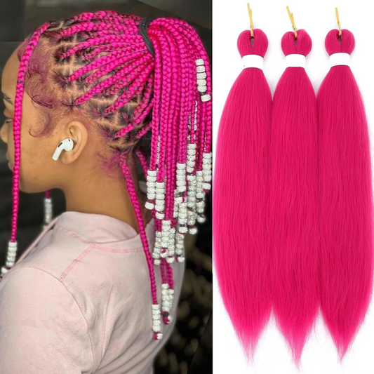 3X Pre-Stretched Braid 28" (Pink) - Belle Afrique