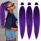 3X Pre-Stretched Braid 28" (Purple) - Belle Afrique