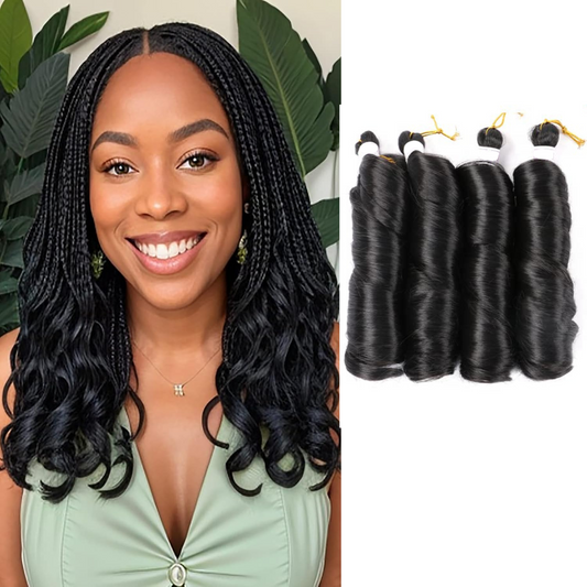 French Curl Braiding Hair Extension 14" (1B) by Belle Afrique